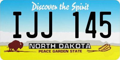 ND license plate IJJ145