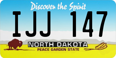 ND license plate IJJ147