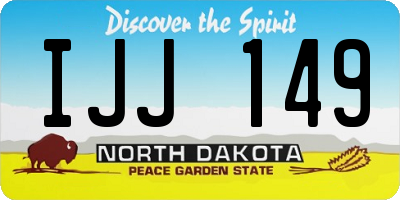 ND license plate IJJ149