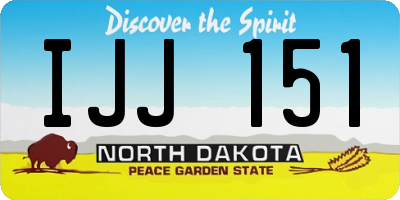 ND license plate IJJ151