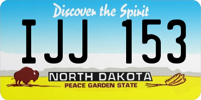 ND license plate IJJ153