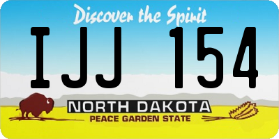 ND license plate IJJ154