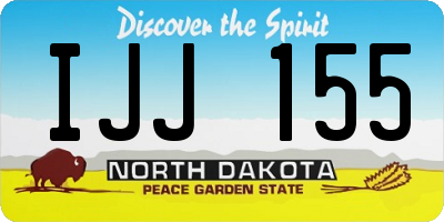 ND license plate IJJ155