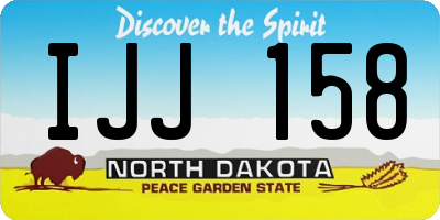ND license plate IJJ158