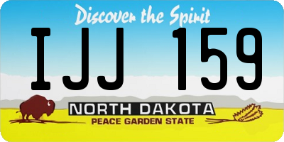 ND license plate IJJ159