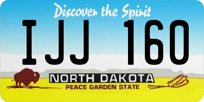 ND license plate IJJ160