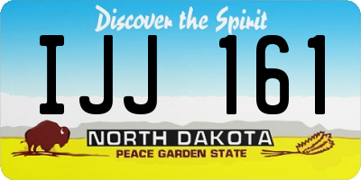 ND license plate IJJ161