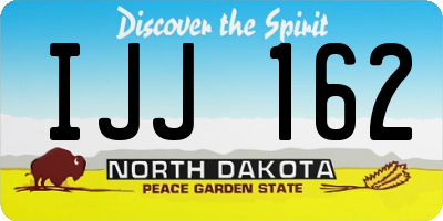 ND license plate IJJ162