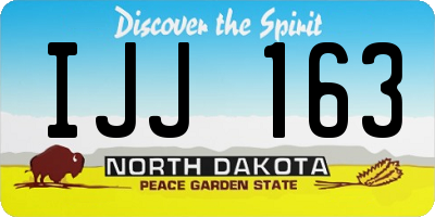 ND license plate IJJ163