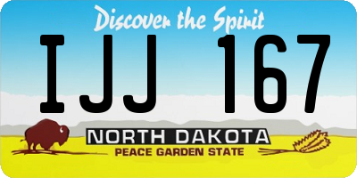ND license plate IJJ167