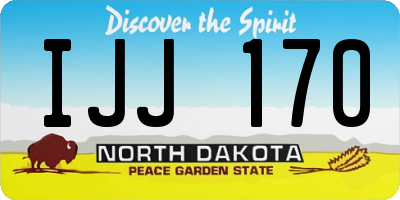 ND license plate IJJ170
