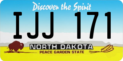 ND license plate IJJ171