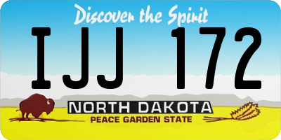 ND license plate IJJ172