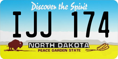 ND license plate IJJ174