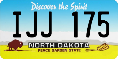 ND license plate IJJ175