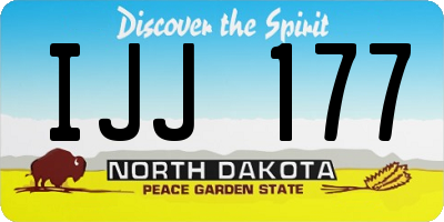ND license plate IJJ177