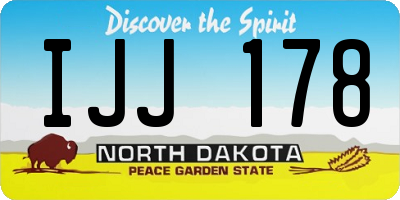 ND license plate IJJ178