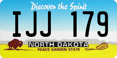 ND license plate IJJ179