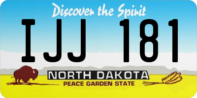 ND license plate IJJ181