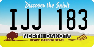 ND license plate IJJ183