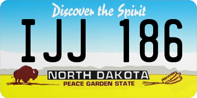 ND license plate IJJ186
