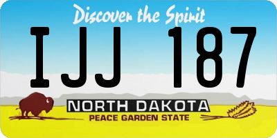 ND license plate IJJ187