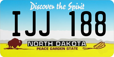 ND license plate IJJ188