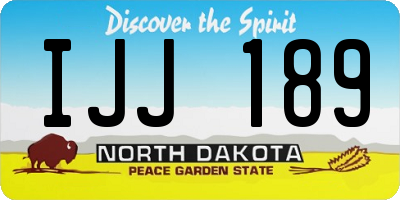 ND license plate IJJ189