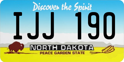 ND license plate IJJ190
