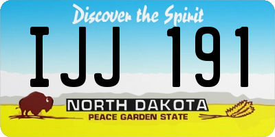 ND license plate IJJ191