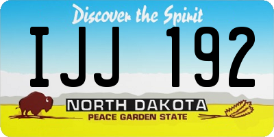 ND license plate IJJ192