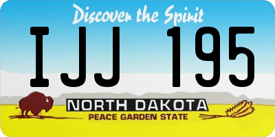 ND license plate IJJ195