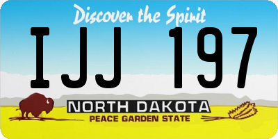 ND license plate IJJ197