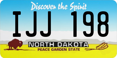 ND license plate IJJ198