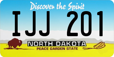 ND license plate IJJ201