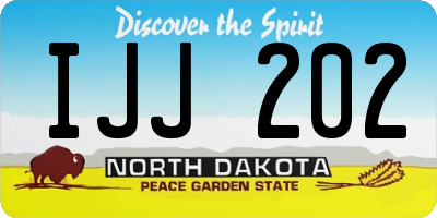 ND license plate IJJ202