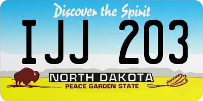 ND license plate IJJ203