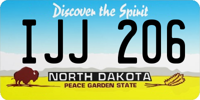 ND license plate IJJ206