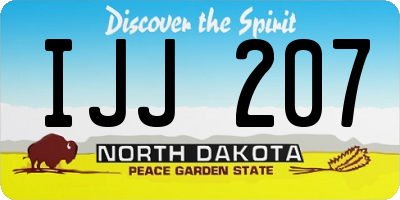 ND license plate IJJ207