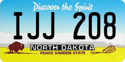 ND license plate IJJ208