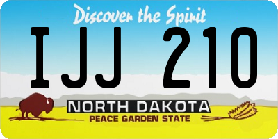 ND license plate IJJ210