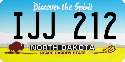 ND license plate IJJ212