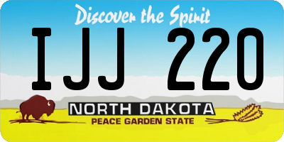 ND license plate IJJ220