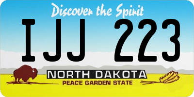ND license plate IJJ223