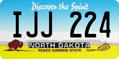 ND license plate IJJ224