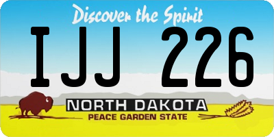 ND license plate IJJ226