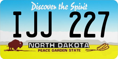 ND license plate IJJ227
