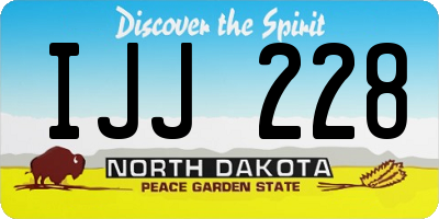 ND license plate IJJ228