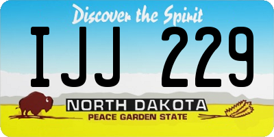 ND license plate IJJ229