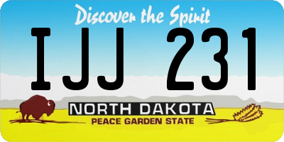 ND license plate IJJ231